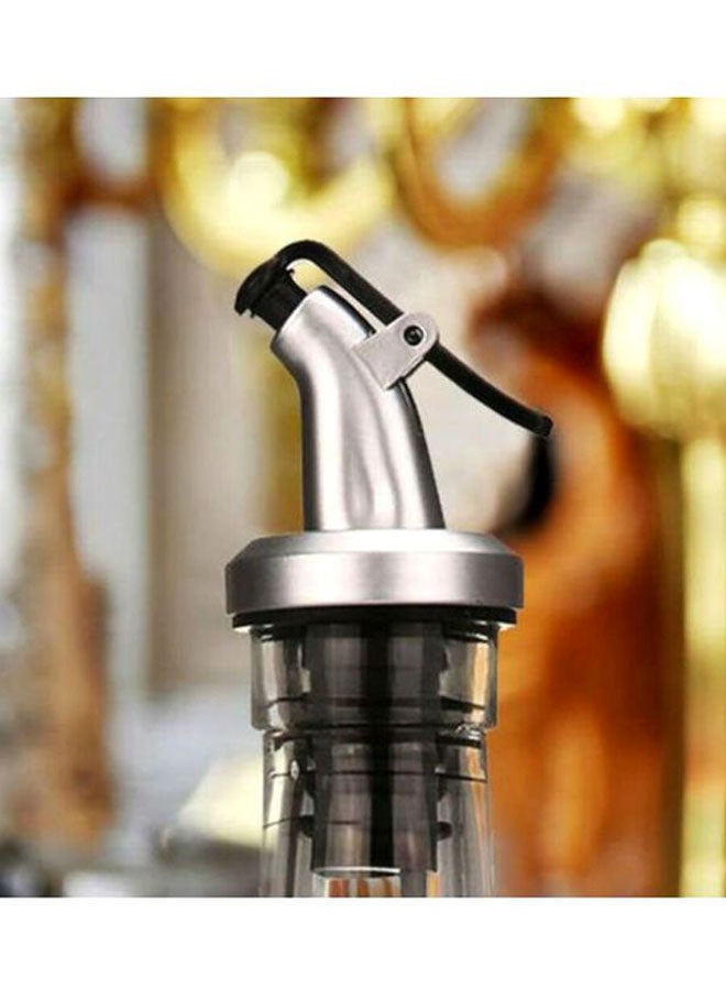 Beauenty Leak Proof Oil Bottle Dispenser Silver/Black 8.5x3cm - Image 2