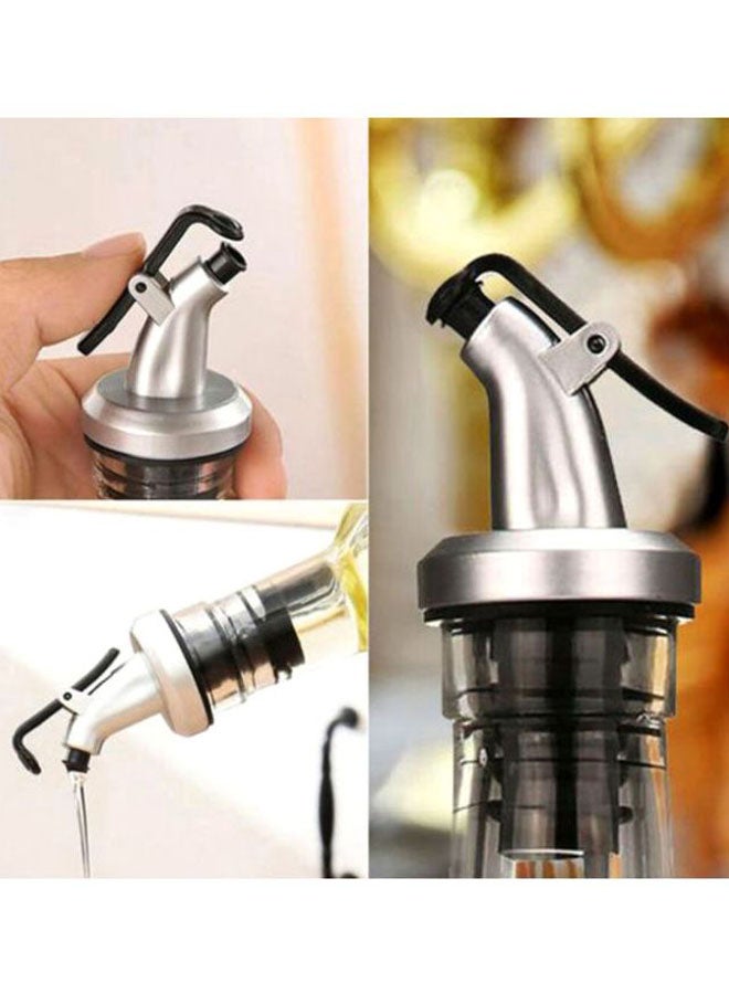 Beauenty Leak Proof Oil Bottle Dispenser Silver/Black 8.5x3cm - Image 3