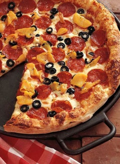 LODGE Cast Iron Pizza Tray Black 46.84x3.18x37.47cm  - Image 3