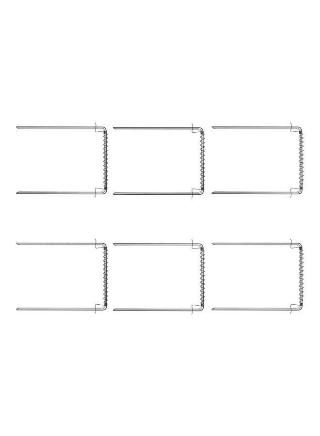 تسكوما حزمة حوامل معدنية للفائف من 6 قطع فضي 6 x(5x8)سم - Image 1