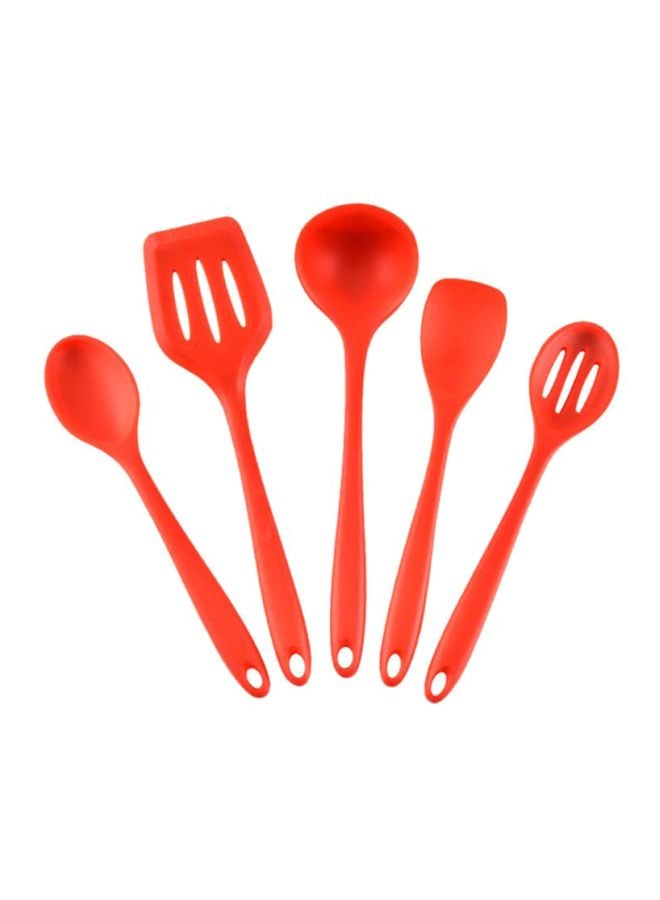 Sharpdo 5-Piece Silicone Cooking Utensil Red 6x27.5cm - Image 1