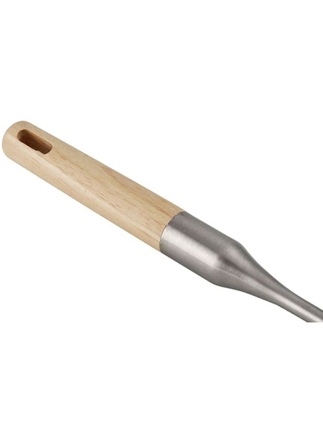 Berger Stainless Steel Ladle With Rubber Wood Handle Silver/Beige - Image 4