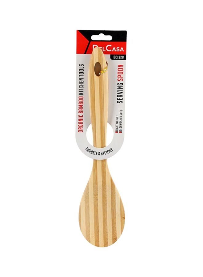 DELCASA Bamboo Serving Spoon Beige/Brown  - Image 3