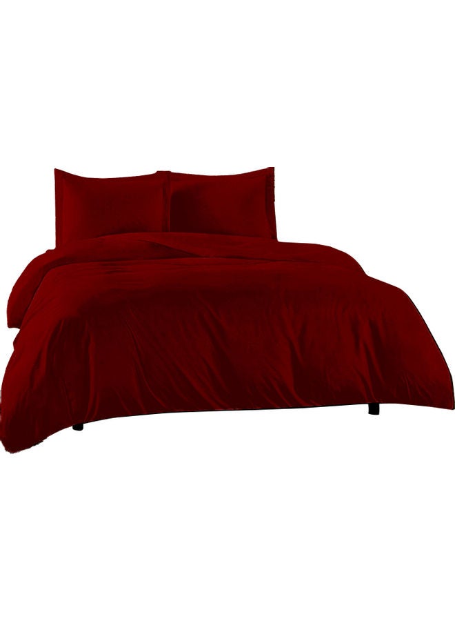 مصر طقم لحاف من 3 قطع قطن أحمر 53 X  78بوصة - Image 2