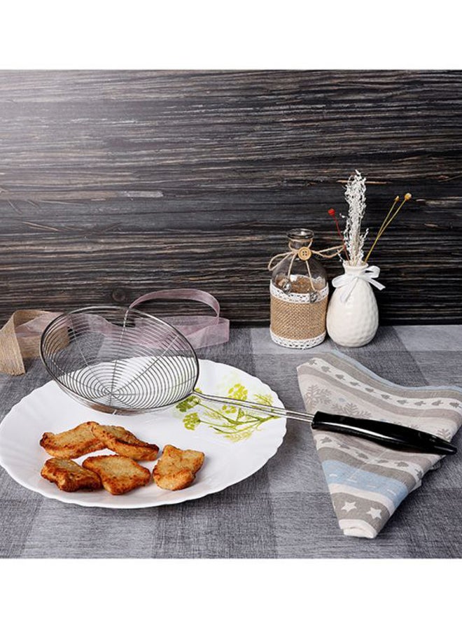 Royalford Skimmer, Premium Quality Stainless Steel, Dishwasher Safe, Marks And Stain Resistant, Ergonomic And Hygenic Design, 39.2 X 15.5 X 5 Cm Silver With Black Handle 15.5cm  - Image 3