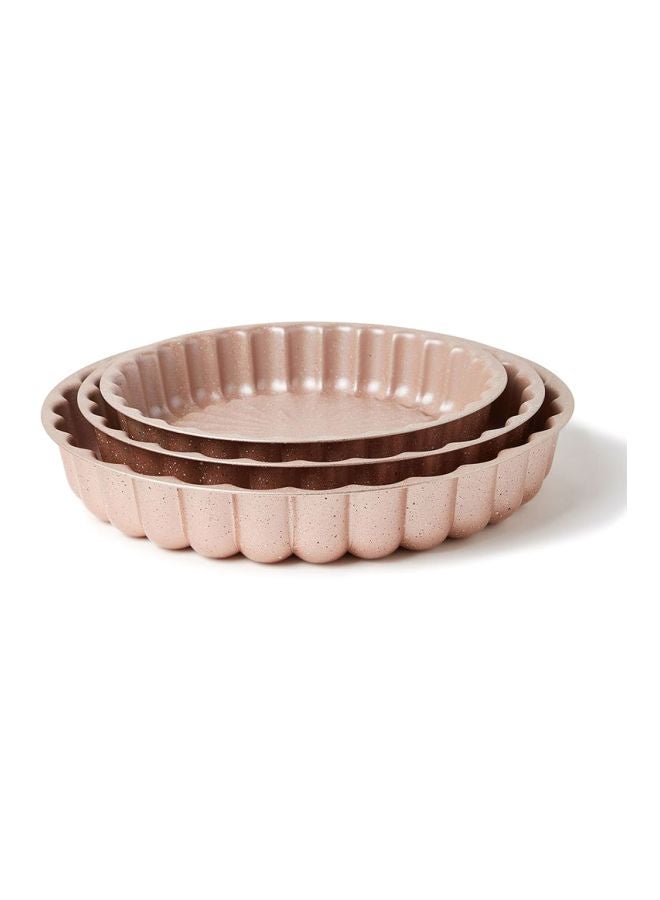 DESSINI 3-Piece Granite Cake Pan Set Beige Small Pan (24), Medium Pan (28),  Pan (32)cm  - Image 2
