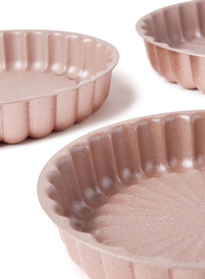 DESSINI 3-Piece Granite Cake Pan Set Beige Small Pan (24), Medium Pan (28),  Pan (32)cm  - Image 4