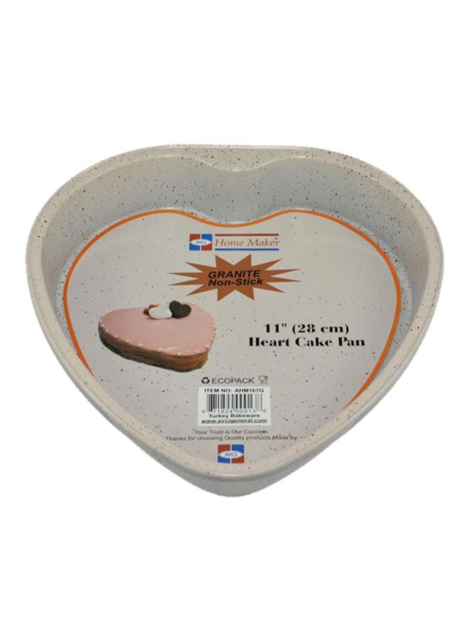 Homemaker Granite28Cm Heart Shaped Tin Grey 28cm