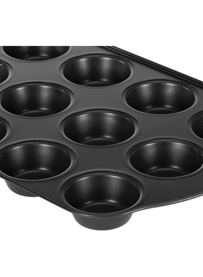 Royalford 12-Cup Muffin Pan Black 41.3x26.5x3cm  - Image 4
