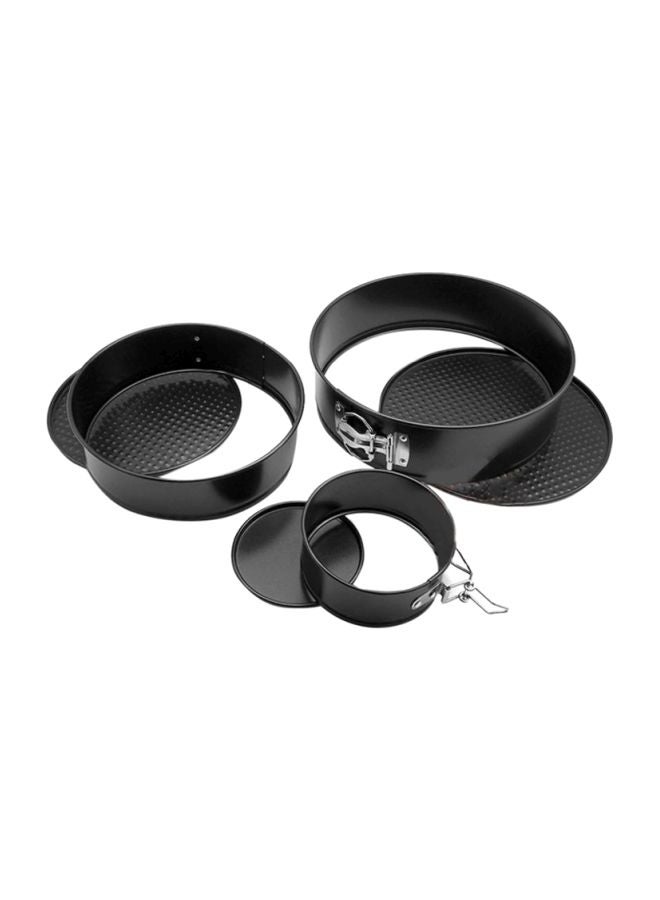 Sharpdo - 3-Piece Cake Moulds Sets Black 23x7centimeter - Image 1