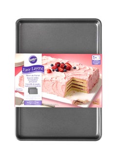 2-Piece Non-Stick Easy Layers Sheet Pan Set Grey 9.27x13.2x0.66inch