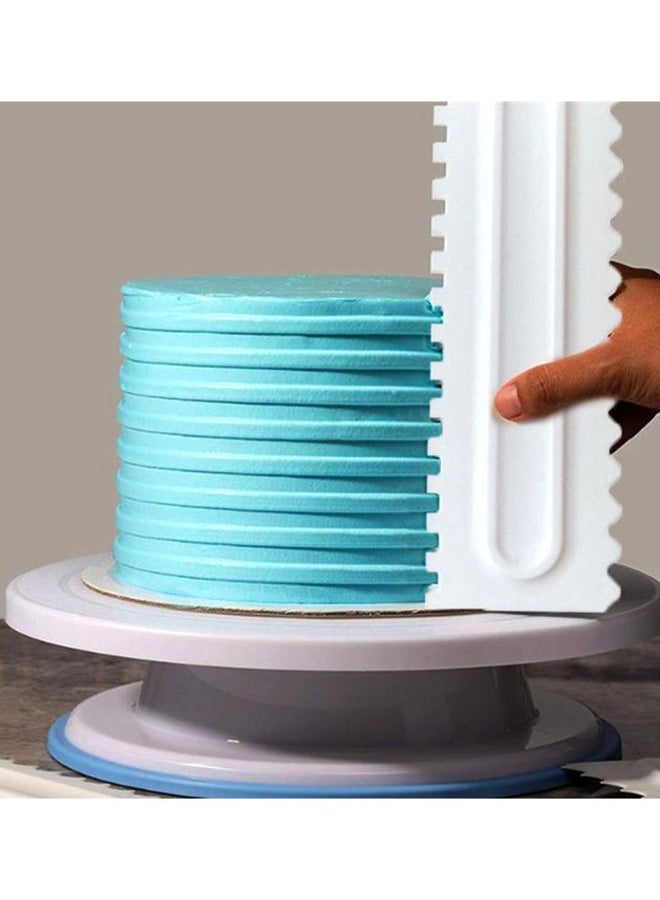 Beauenty Irregular Teeth Edge Icing Comb Cream Scraper White - Image 2