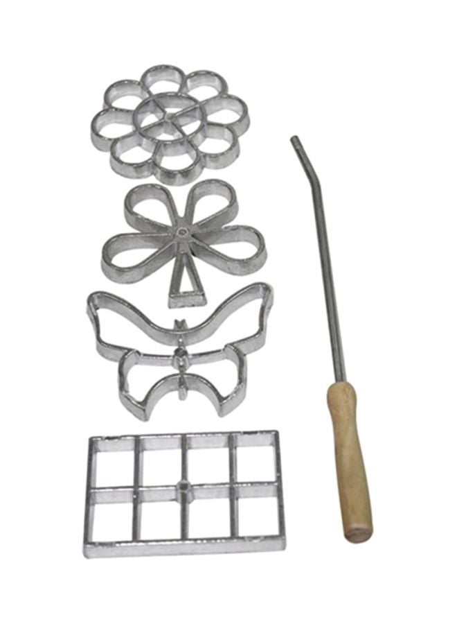 RAJ 5-Piece China Biscuit Maker Set Silver 