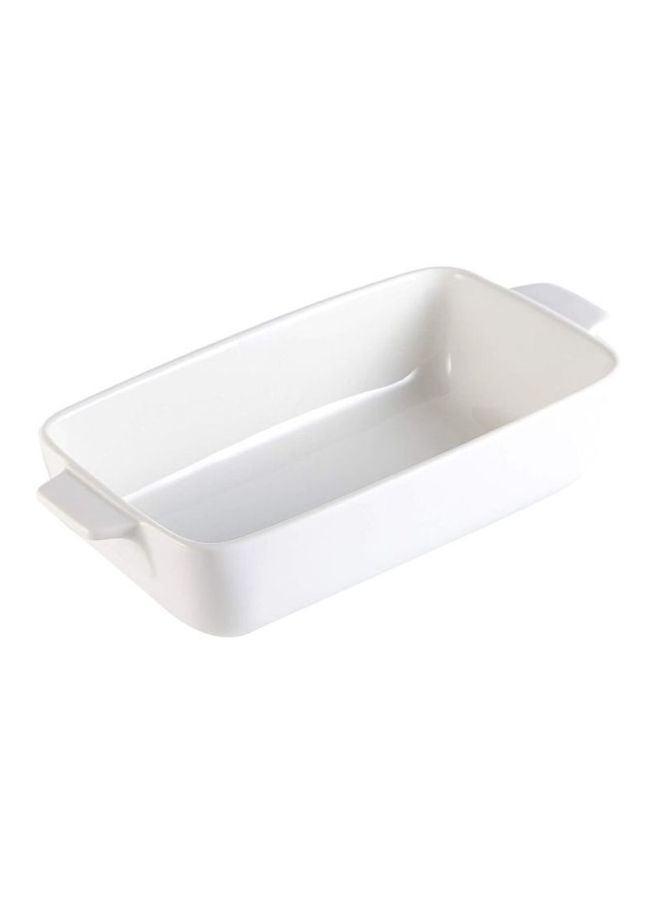 Verona - C1 Eared Rectangle Baker Pot White 23.1x11.5x5.2cm - Image 1