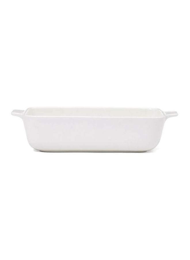 Verona - C1 Eared Rectangle Baker Pot White 23.1x11.5x5.2cm - Image 1
