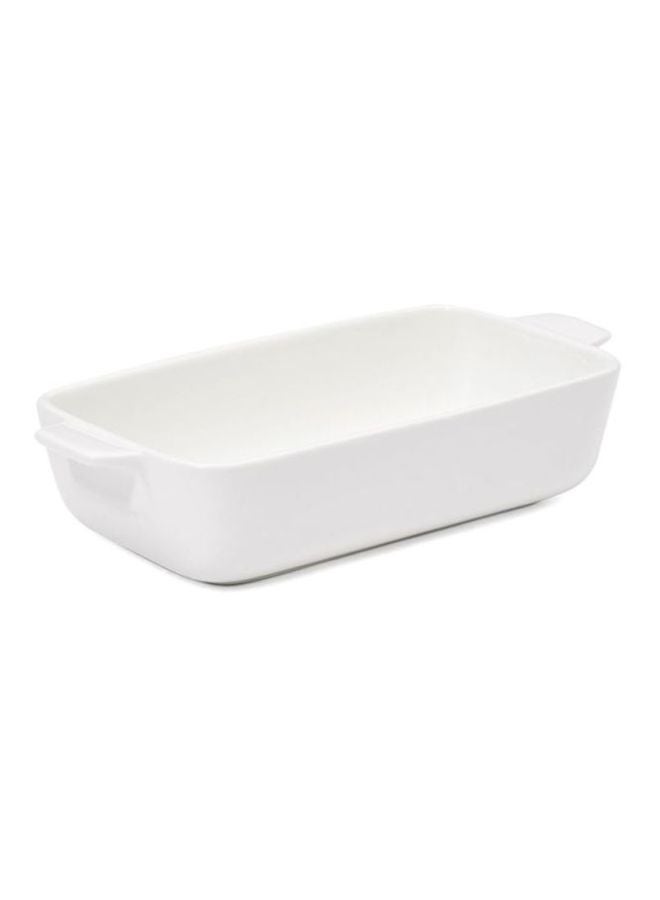 Verona - C1 Eared Rectangle Baker Pot White 23.1x11.5x5.2cm - Image 1