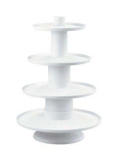 4-Tier Stacked Dessert Tower White 16.2x11.5cm