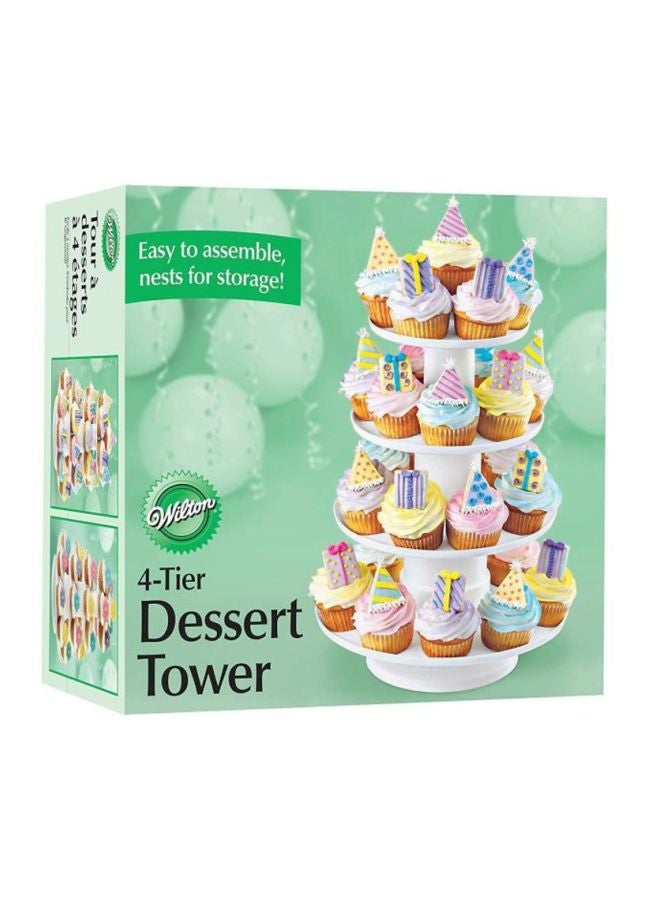Wilton - 4-Tier Stacked Dessert Tower White 16.2x11.5cm - Image 1