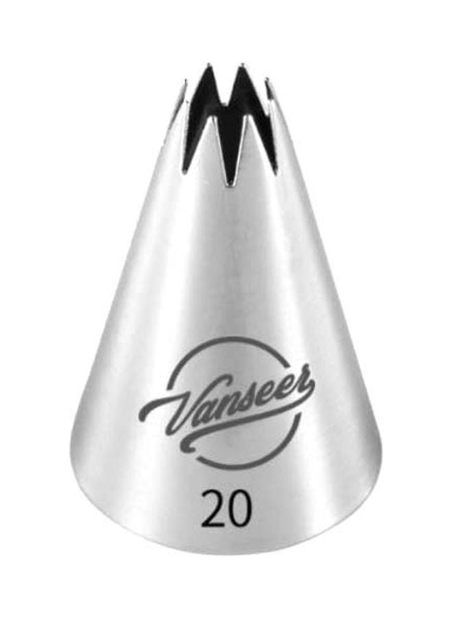 بيوينتي قمع مع أنبوب لتزيين الكيك فضي 5سم - Image 1