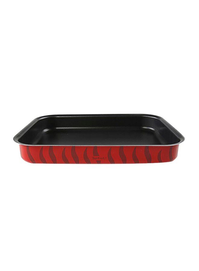 Tefal Les Specilistes Rectangular Roasting Dish, Non-Stick Red/Black 29x22cm  - Image 1