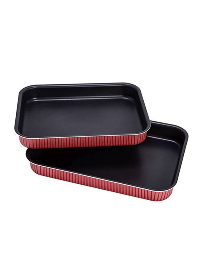 ألبرتو طقم محمصة مستطيلة مكون من قطعتين أحمر/أسود - Image 1