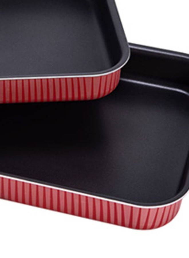 ألبرتو طقم محمصة مستطيلة مكون من قطعتين أحمر/أسود - Image 2