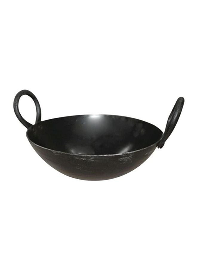 RAJ Iron Wok Kadai Black 34.5cm 