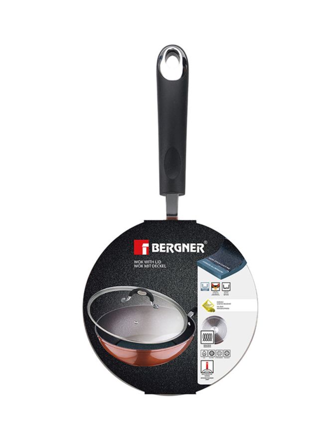 BERGNER Non-stick Induction Wok With Lid Copper 28cm - Image 2