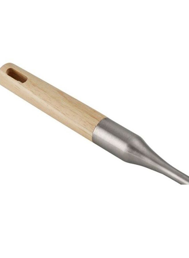 Berger Stainless Steel Rice Spoon With Rubber Wood Handle Wood and Silver - Image 4