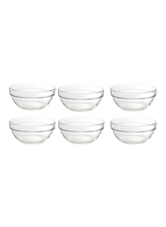 Ocean 6-Piece Glass Bowl Set Clear 6inch - Image 1