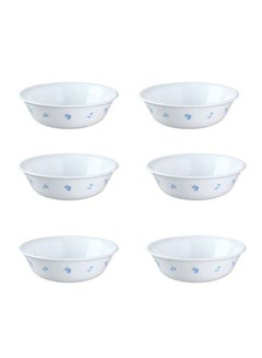 Corelle 6-Piece Livingware Soup Bowl Set White/Blue 6x532ml  - Image 1