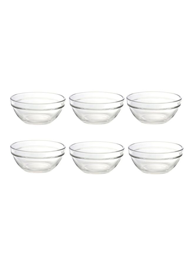 Ocean 6-Piece Scratch Resistant Bowl Set Clear 4inch