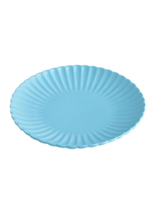 Sharpdo Chrysanthemum Ceramic Round Plate Blue 10inch  - Image 1