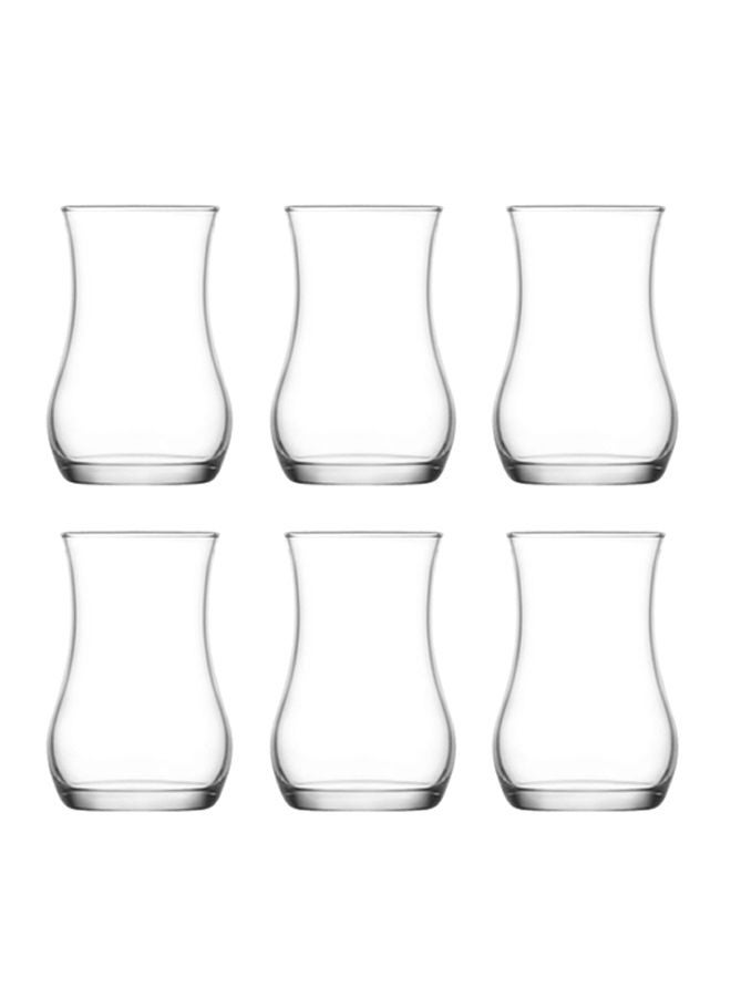 LAV 6-Piece Eva Tea Glass Set Clear 170ml - Image 1