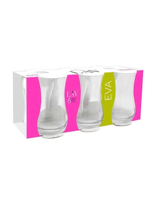 LAV 6-Piece Eva Tea Glass Set Clear 170ml - Image 3