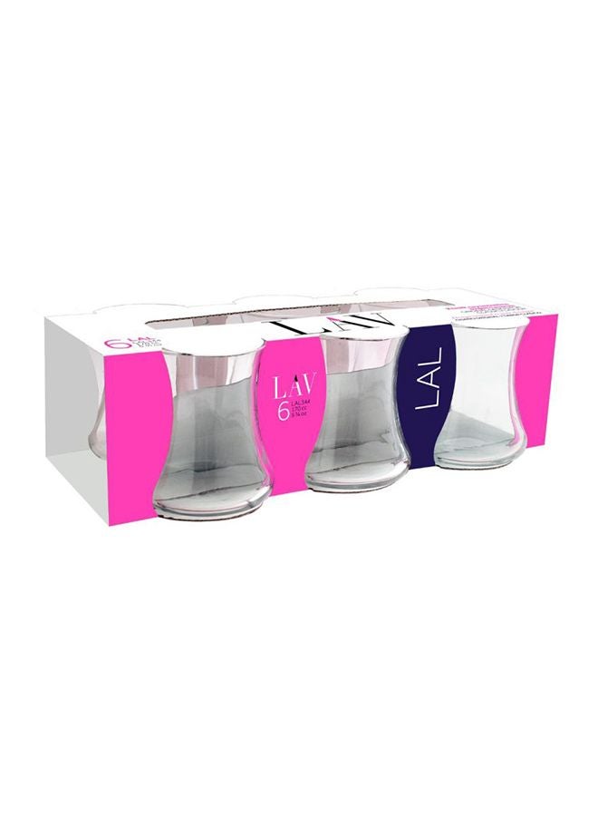 LAV 6-Piece Lal Tea Glass Set Clear  - Image 3