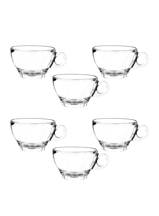 Ocean Pack Of 6 Caffe Latte Cup Clear 260ml - Image 1