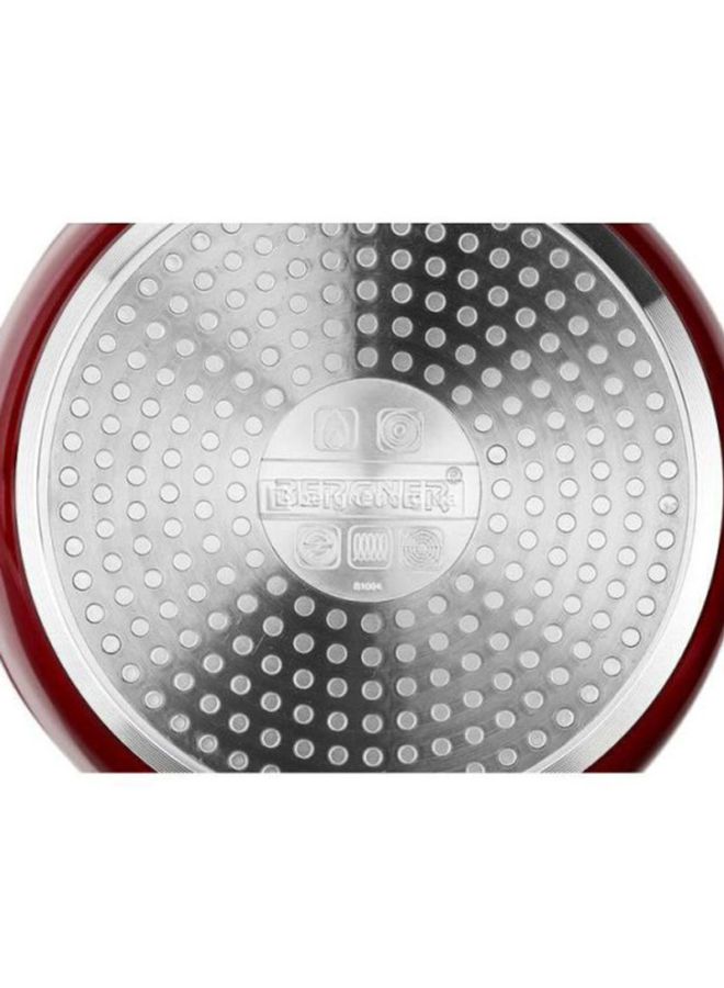 بيرجنر كسرولة باندورا من الألومنيوم المانع للالتصاق والمشكل بالطرق مع قاعدة مناسبة لمواقد الحث ومزودة بغطاء لون نحاسي 28سم - Image 2