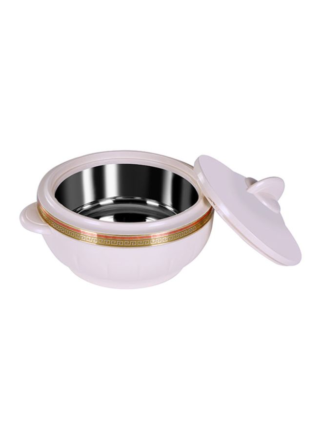 Royalford Classic Casserole White with Gold 1200ml  - Image 2