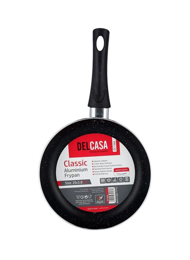 DELCASA Non-Stick Aluminum Fry Pan Black 20x3.8cm  - Image 3