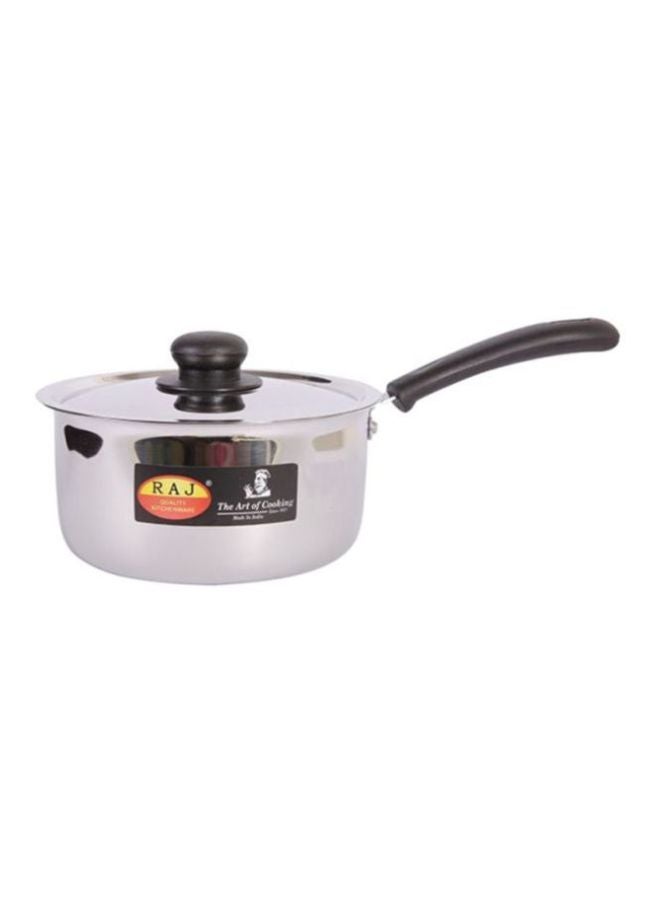 RAJ Sauce Pan With Lid Silver/Black 8x18cm 