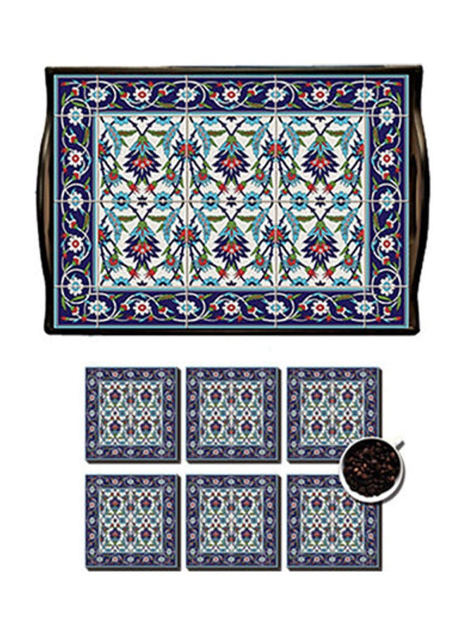 Photo Block MDF Wood With Lamination Printed Andalusian Tray Multicolour 25x35cm 