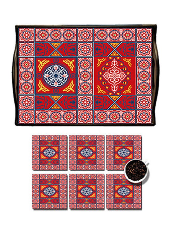 Photo Block MDF Wood With Lamination Printed Ramadan Tray Multicolour 25x35cm 