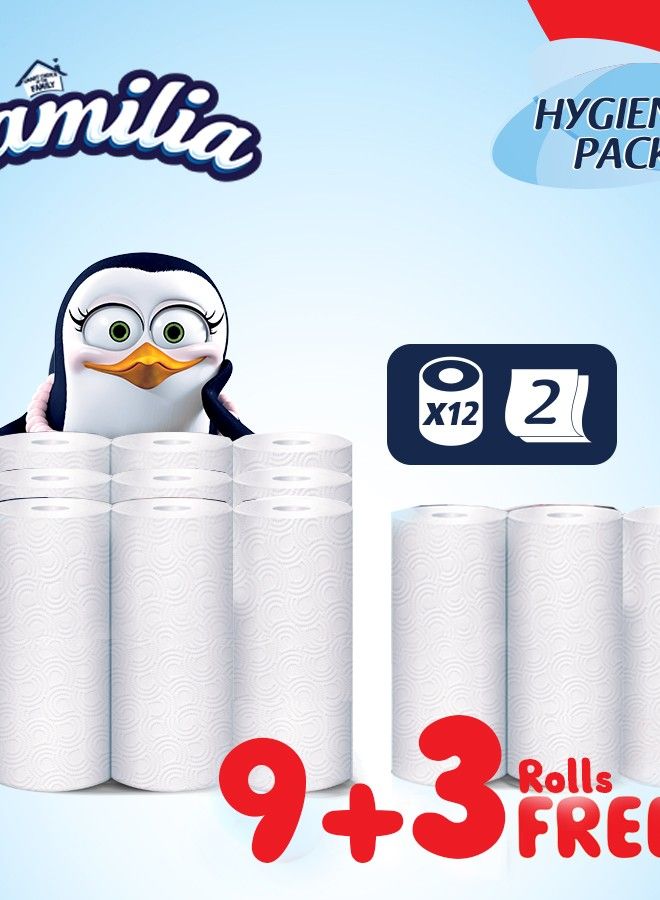 Familia - Kitchen Rolls Maxi Hygiene - 12 Roll 2 Ply White - Image 1