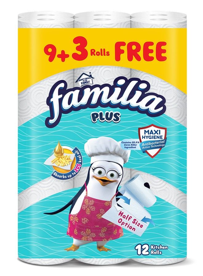Familia - Kitchen Rolls Maxi Hygiene - 12 Roll 2 Ply White - Image 1