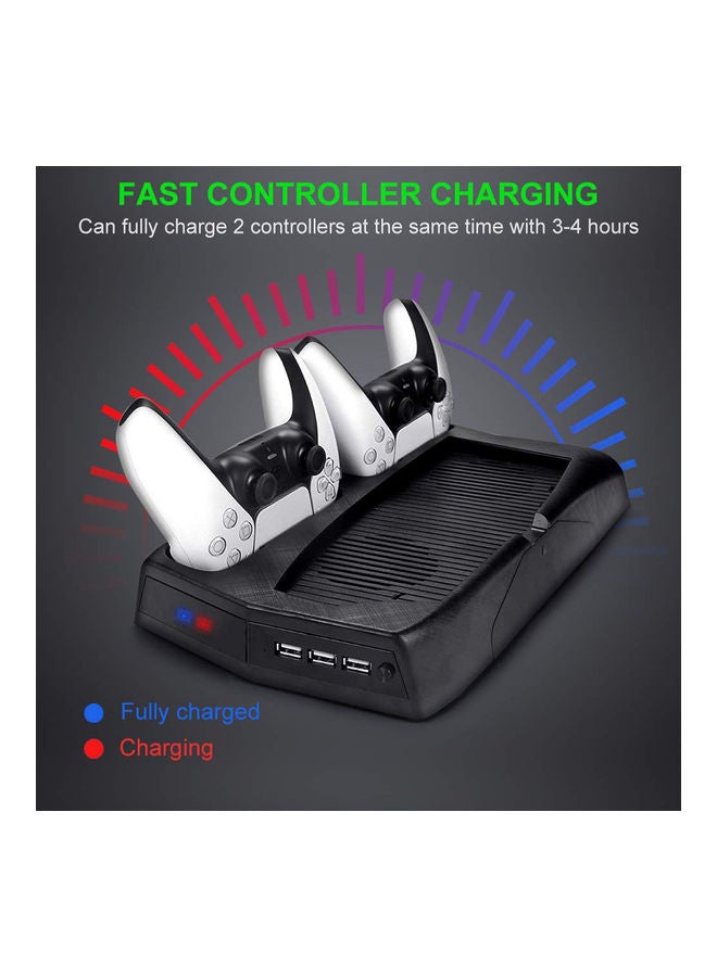 Charging Cooling Fan Base With Storage Disc Rack - wireless  - Image 2