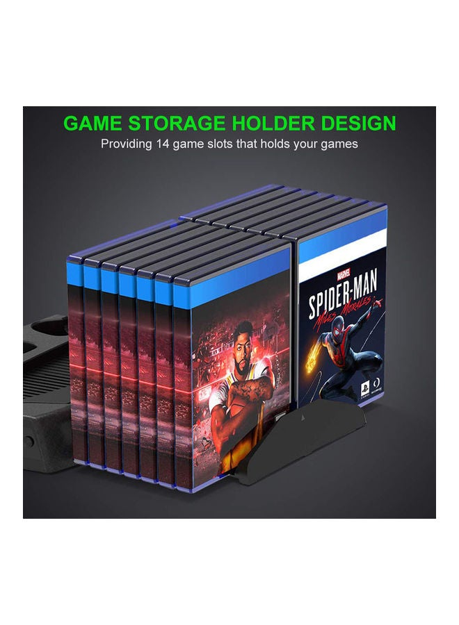 Charging Cooling Fan Base With Storage Disc Rack - wireless  - Image 3