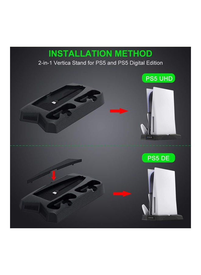 Charging Cooling Fan Base With Storage Disc Rack - wireless  - Image 5