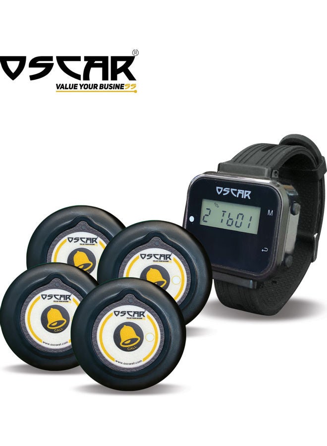 Oscar - Wrist Pager With Wireless Call Button Black - Image 1