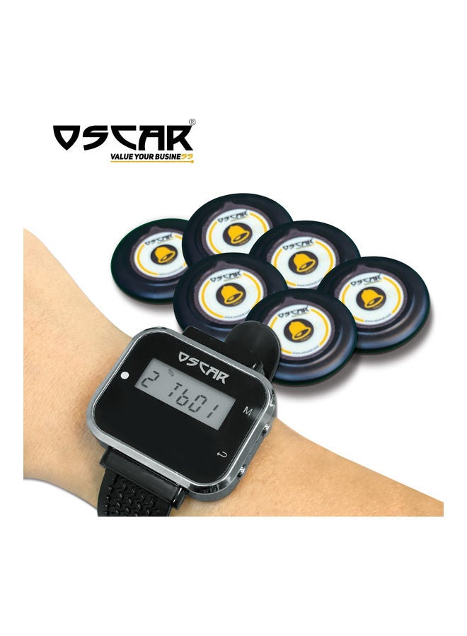 Oscar - Wrist Pager With Wireless Call Button Black - Image 1